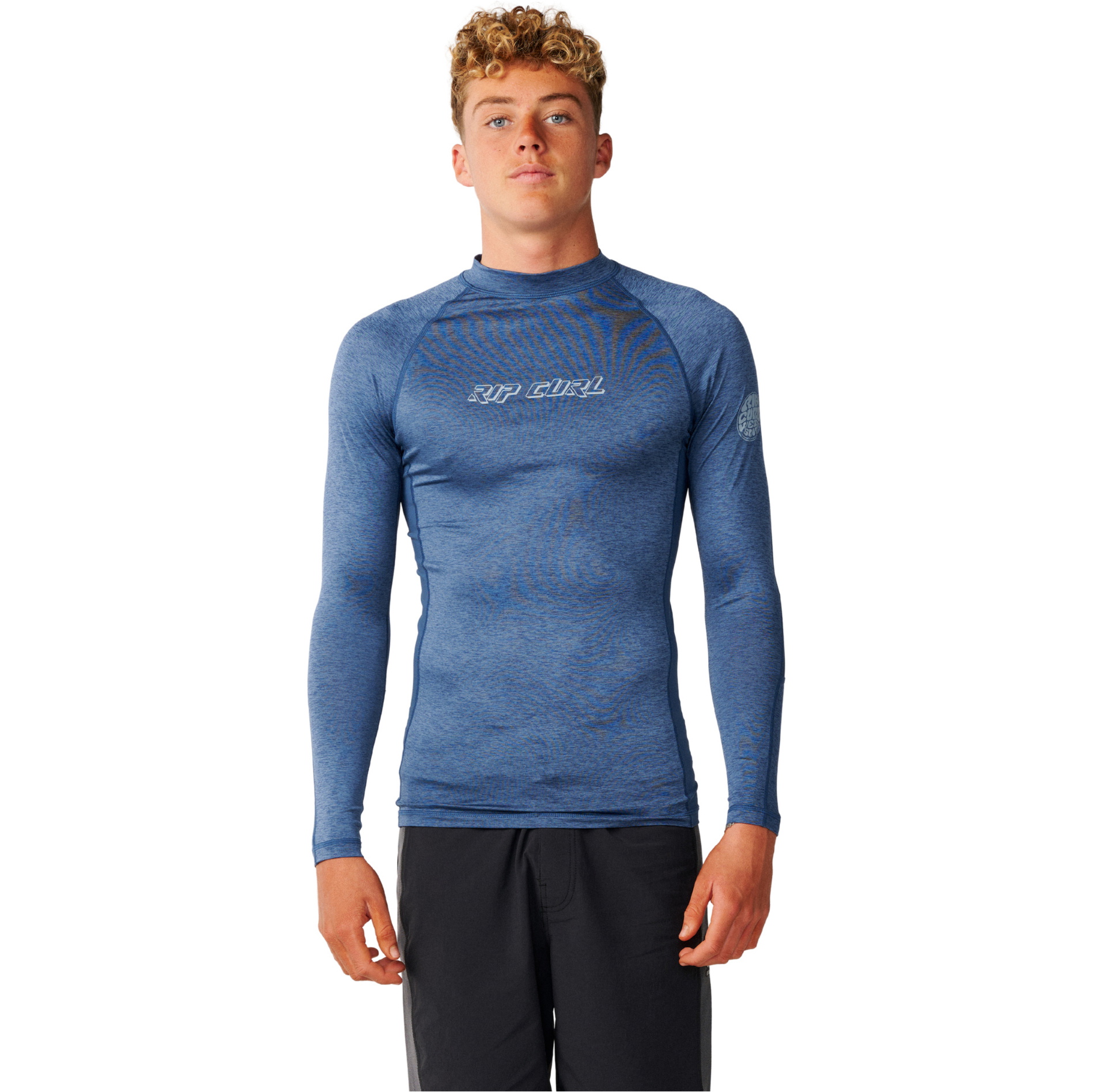2026 Rip Curl Mens Dawn Patrol UPF Perf Long Sleeve Rash Vest 194MRV - Light Navy Marle